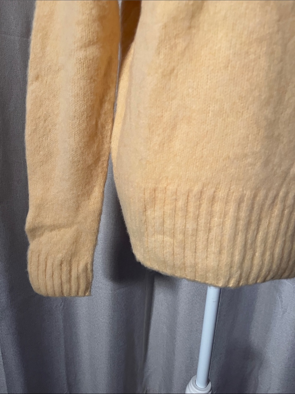 NEW! Polo by Ralph Lauren Yellow Crewneck Sweater with Brown Elbow Patch - Picture 12 of 16